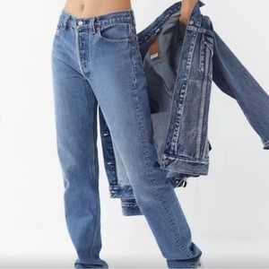 Vintage 70s Levis 18739-0514 Orange Tab Striaght Leg Jeans Size 29×34 Super cute